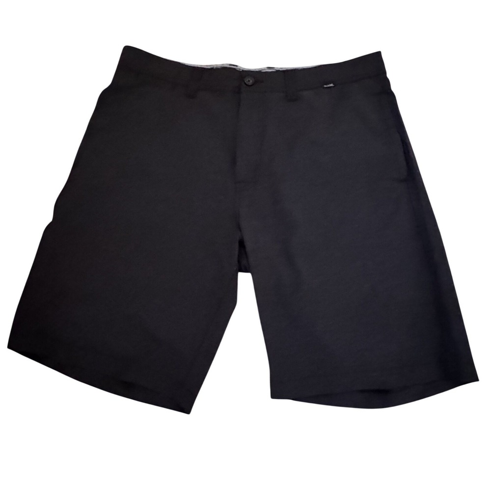 Travis Mathew Shorts Mens Size 36 Black Carlsbad Striped Performance Golf Hybrid